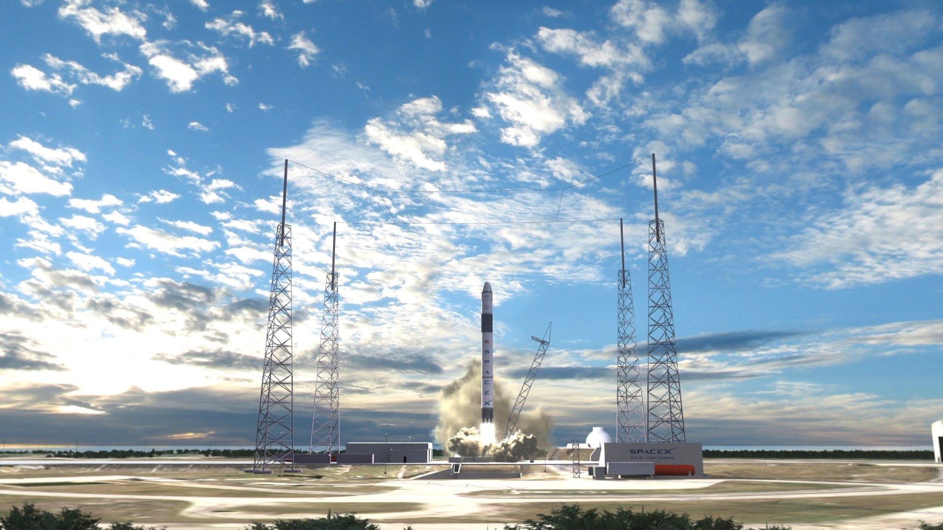 Spacex Launch Widescreen Wallpaper