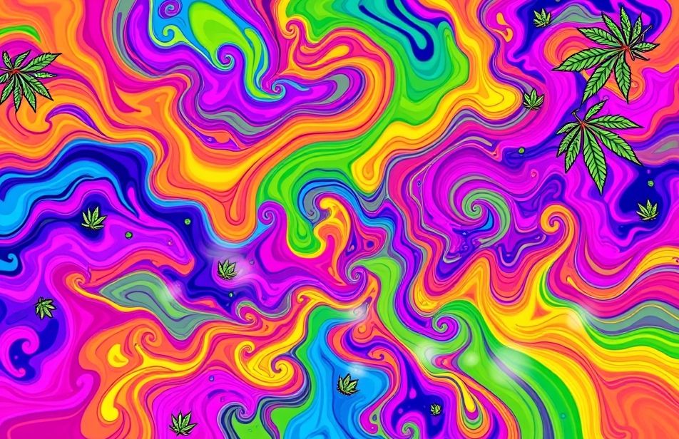 Psychedelic Weed Wallpaper