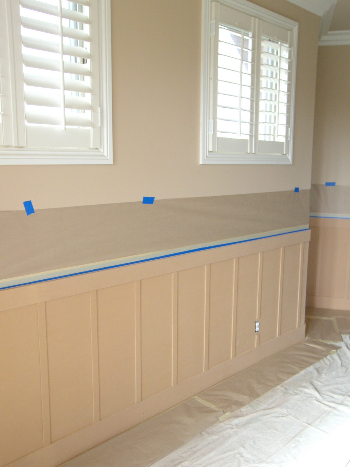 Project Master Bedroom Remodel Wainscot Wallpaper And Paint