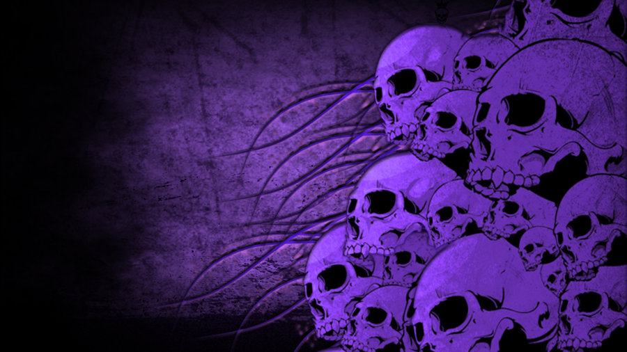 Purple Skulls By Dkflfuffy