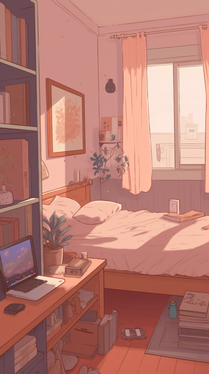 Lofi Bedroom Aesthetic Dreamy Art And Anime Scenery Wallpaper