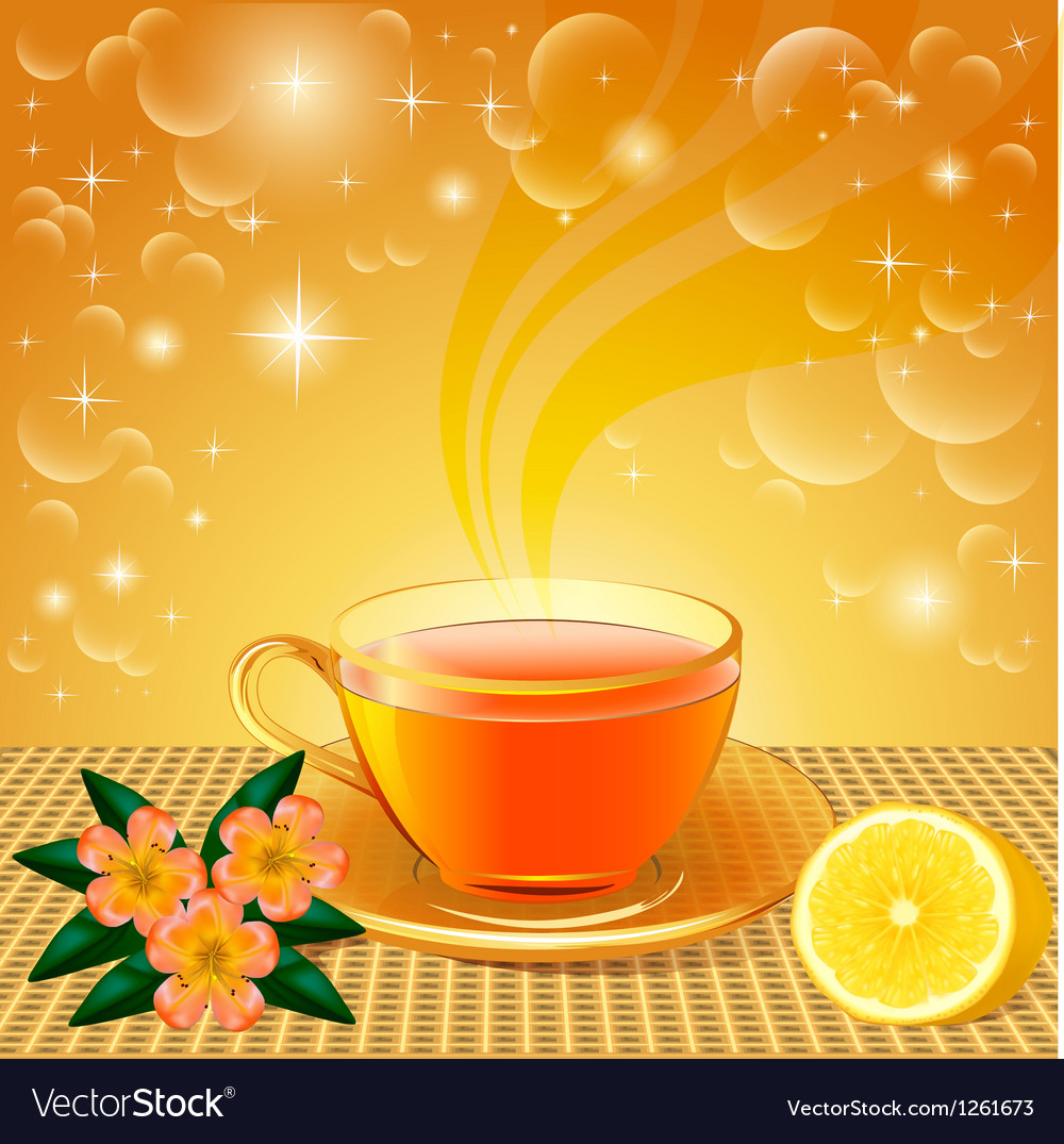 Background With Flower Tea Royalty Vector Image