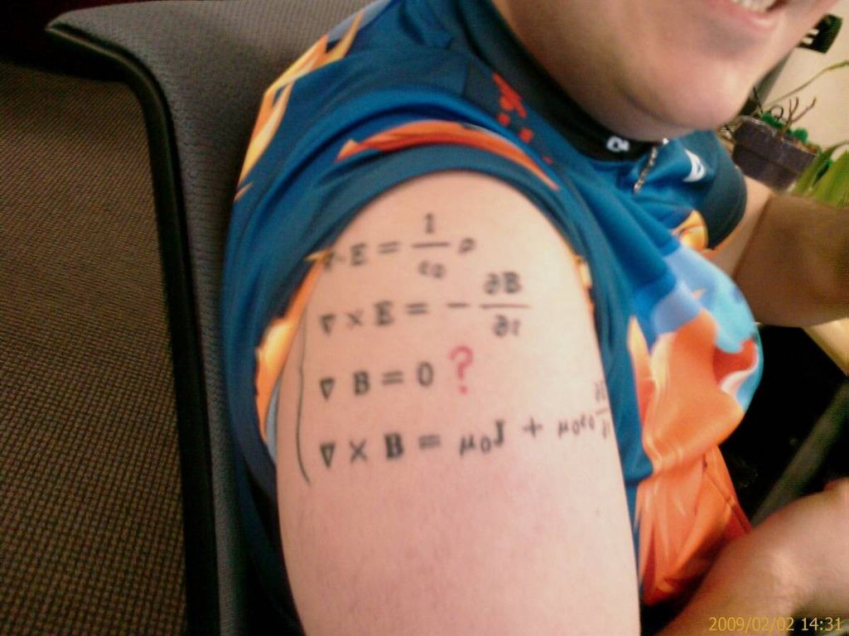 Maxwell Equations Tattoo Fans Share Image