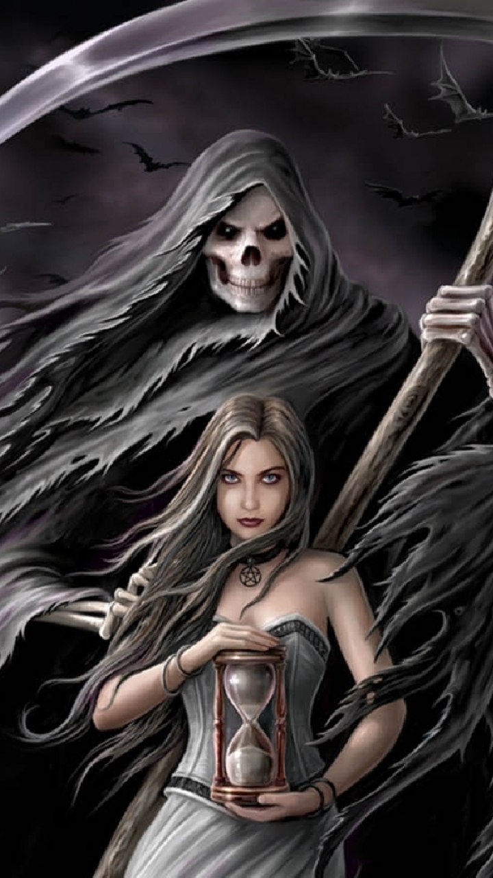 Grim Reaper Phone Wallpaper By Anne Stokes