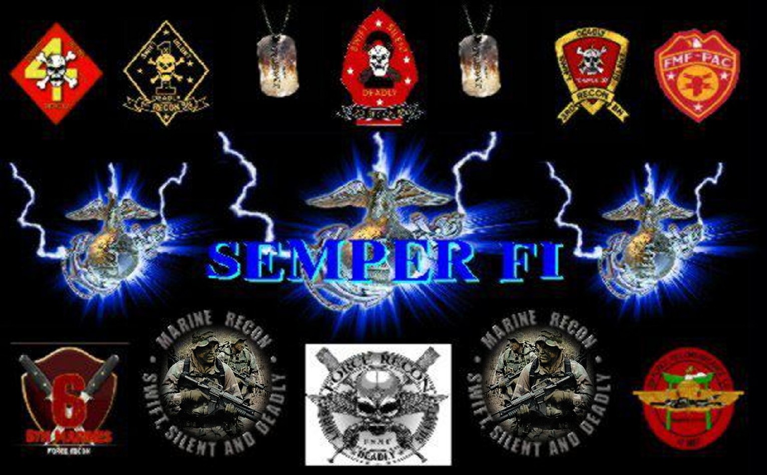 Marine Corps Recon Patches I Served With Wallpaper