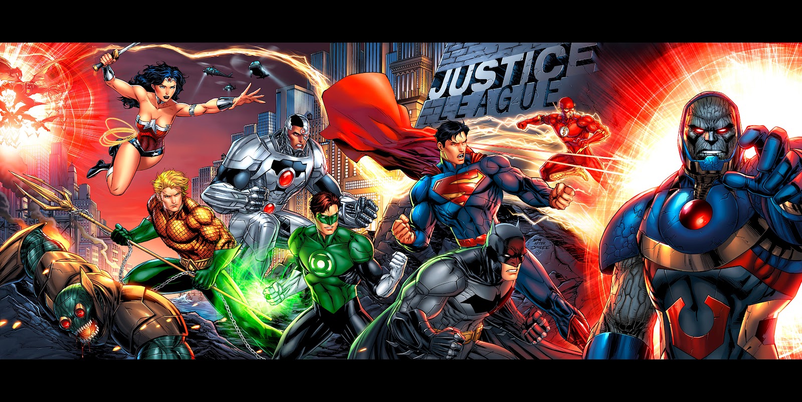 The Wallpapers of Superman and the New 52 Justice League above are by 1600x802