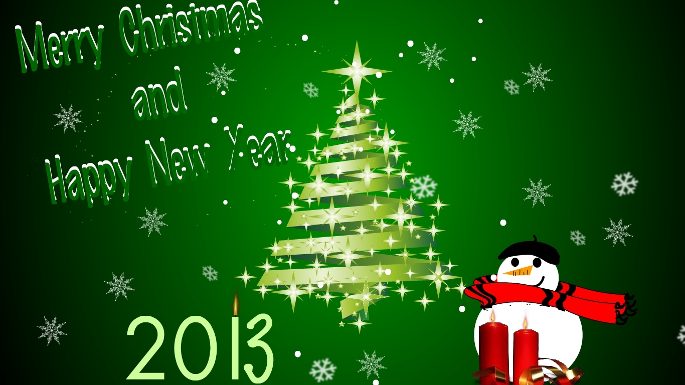 Merry Christmas And Happy New Year Wallpaper HD