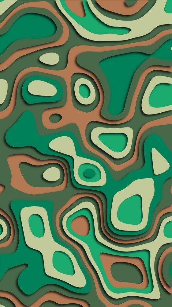 Abstract Green And Brown Wallpaper