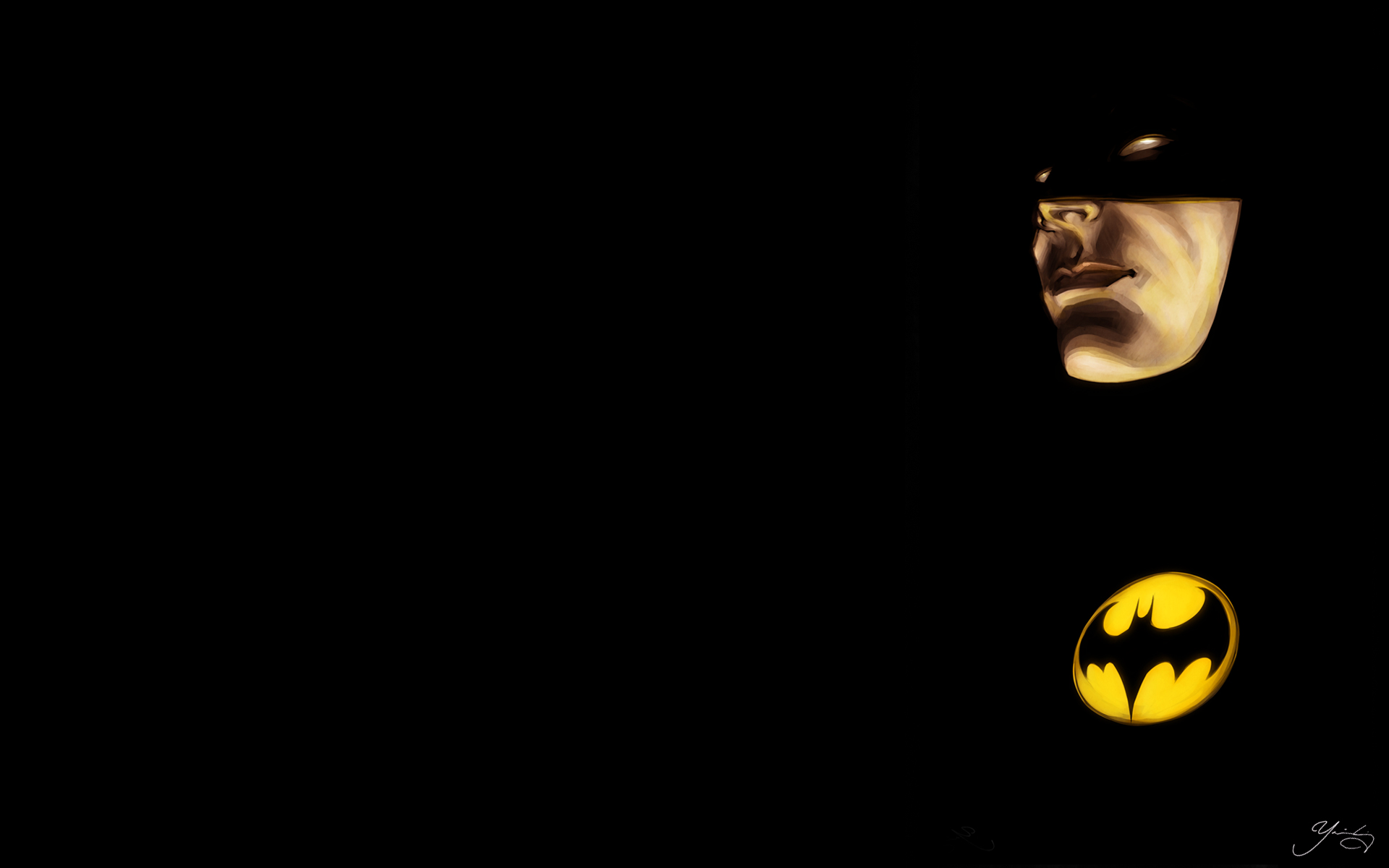Black Batman Superhero Wallpaper Screen