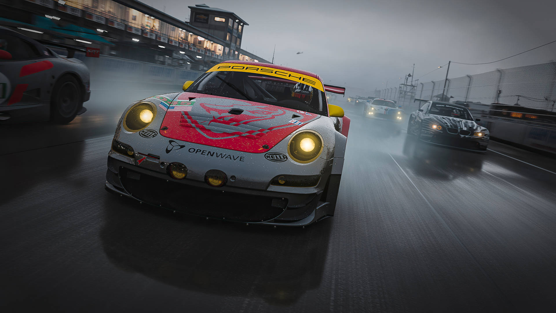 Exciting Porsche Action In Forza Motorsport Wallpaper