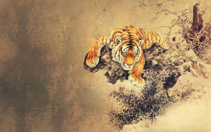 Asian Artwork Tiger Oriental sleeve tattoo inspiration Pinterest 736x460