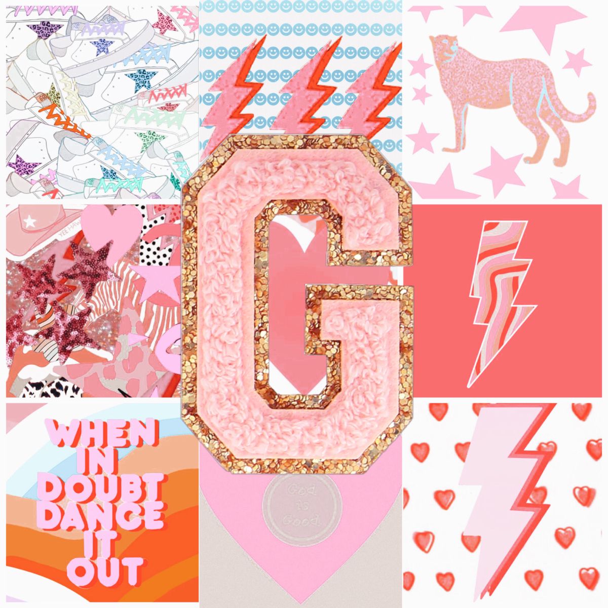 Custom Letter Preppy Wallpaper