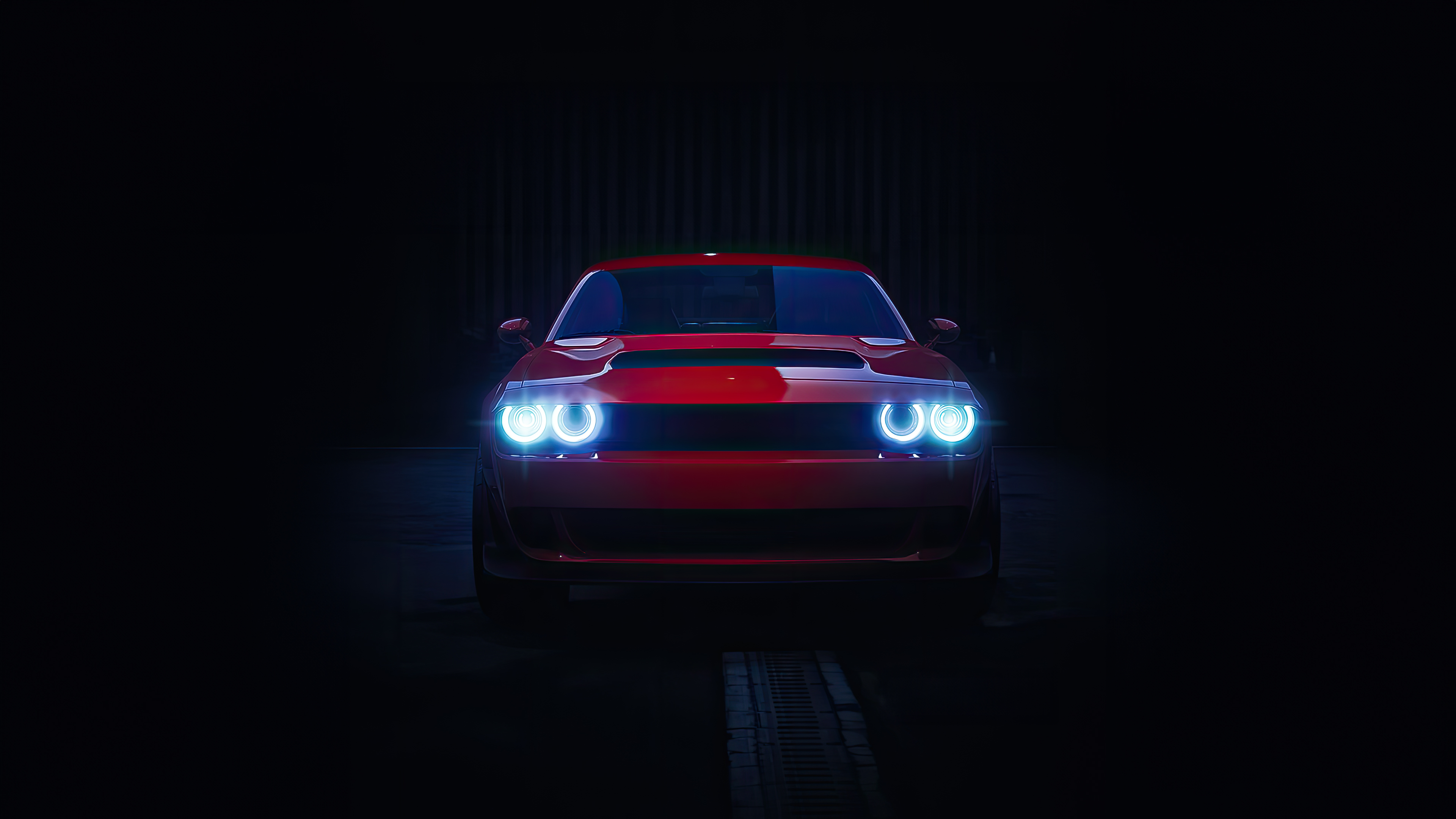 Red Dodge Challenger 4k Wallpaper HD Cars