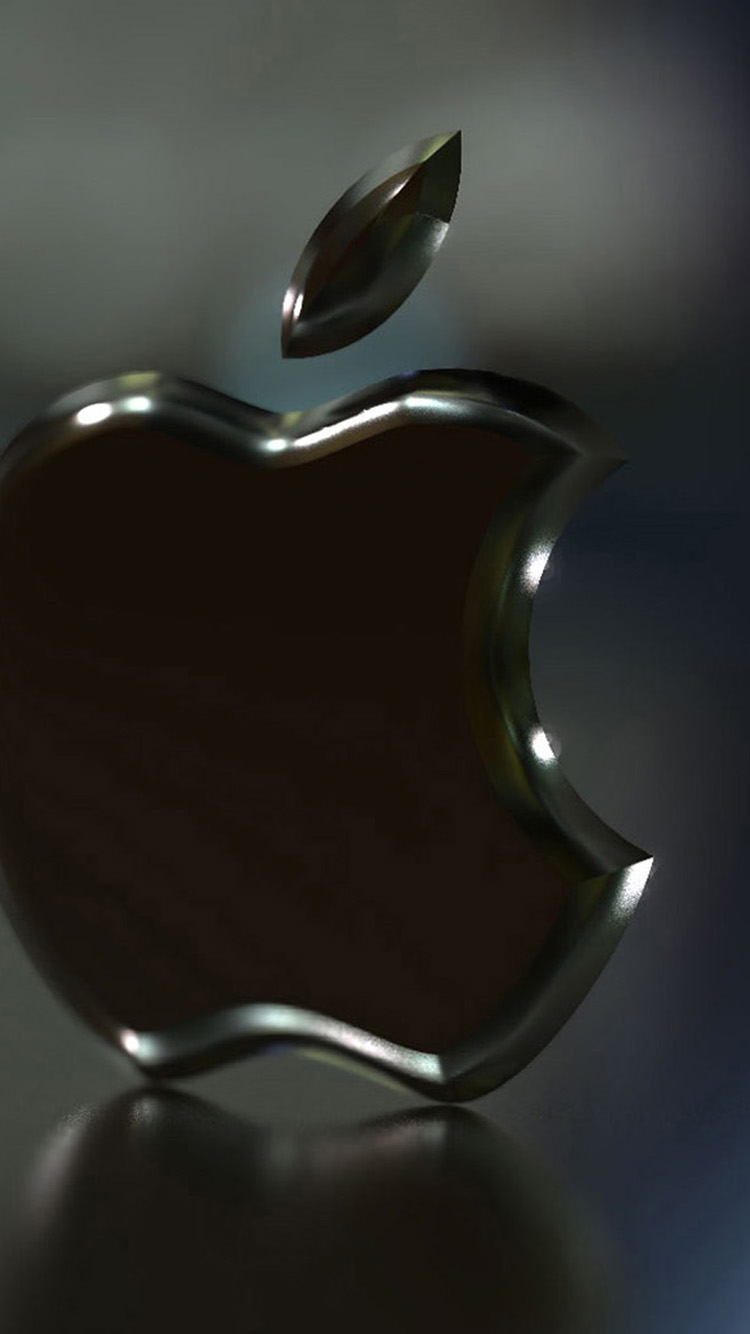 3d Black Apple Logo iPhone Wallpaper Background And