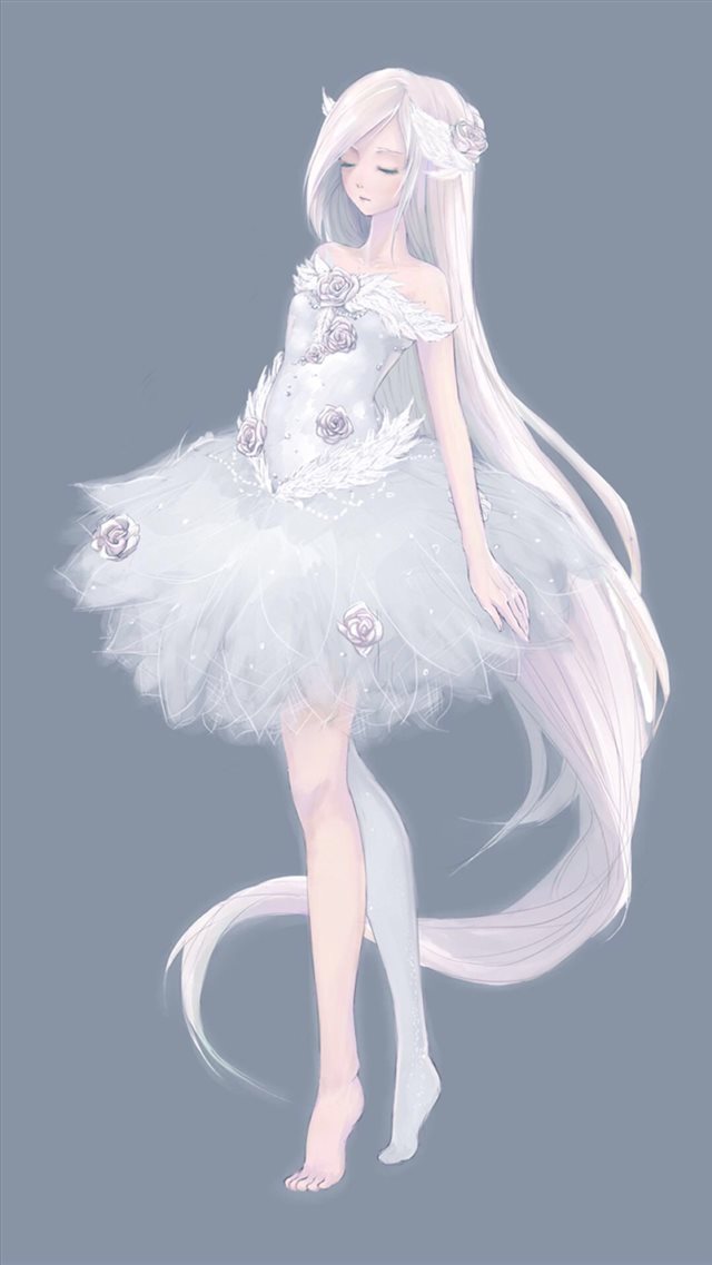 Anime Dreamy Cartoon Fairy Girl iPhone Wallpaper