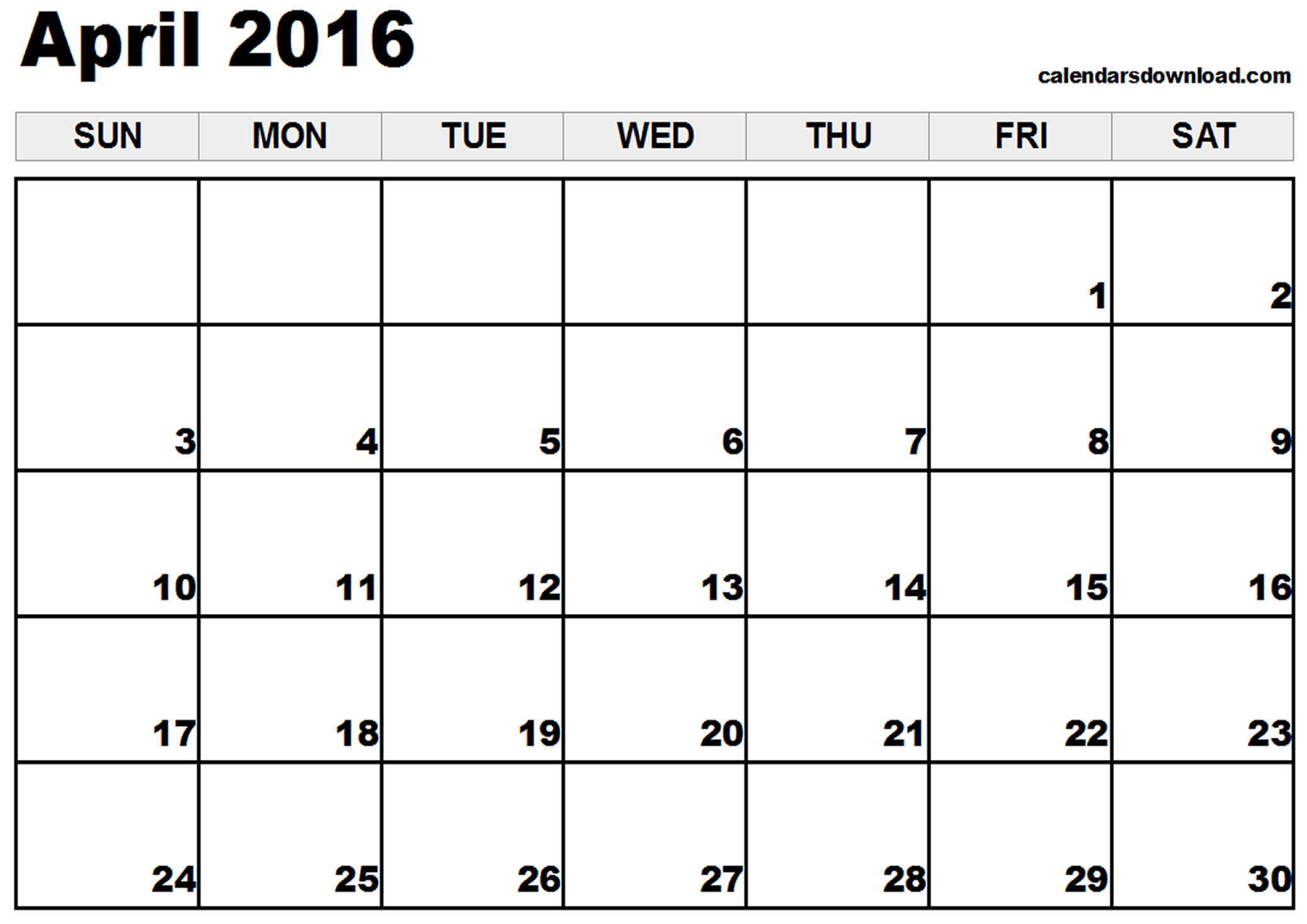 April calendar printable 2079x1470