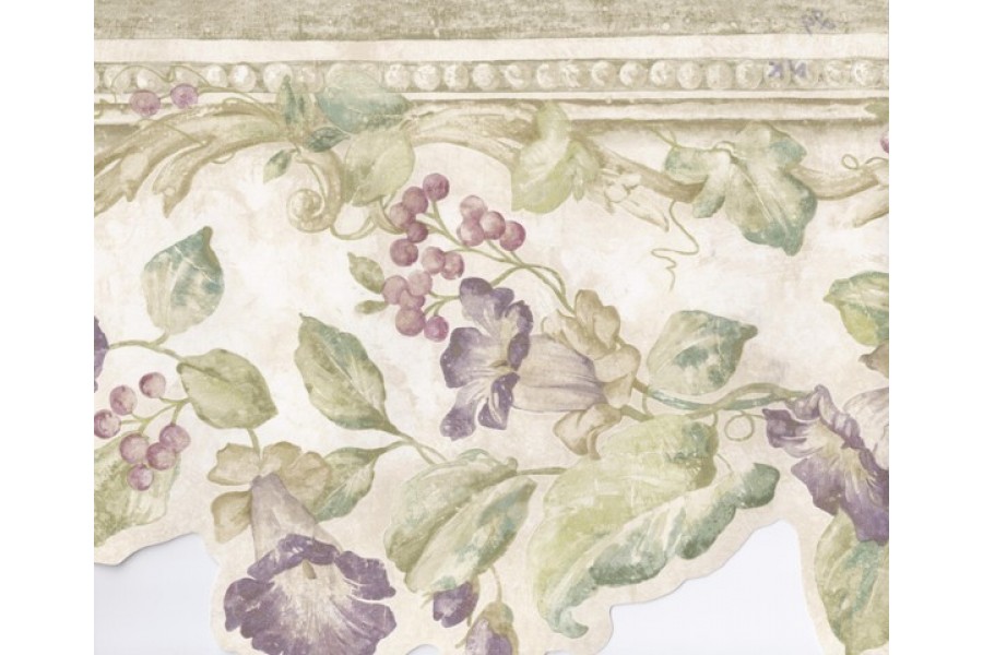 Free download Green Cream Stone Purple Floral Wallpaper Border [900x600 ...