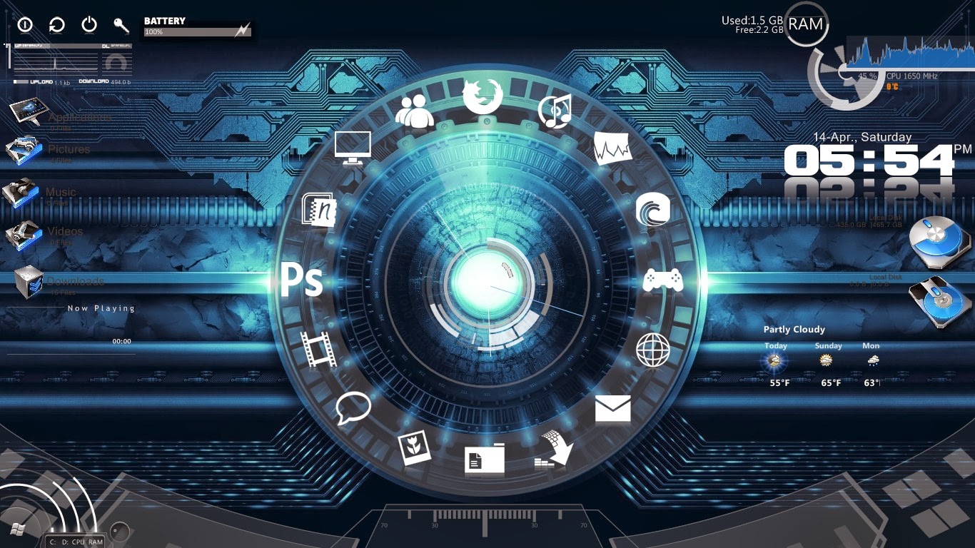 jarvis desktop widgets