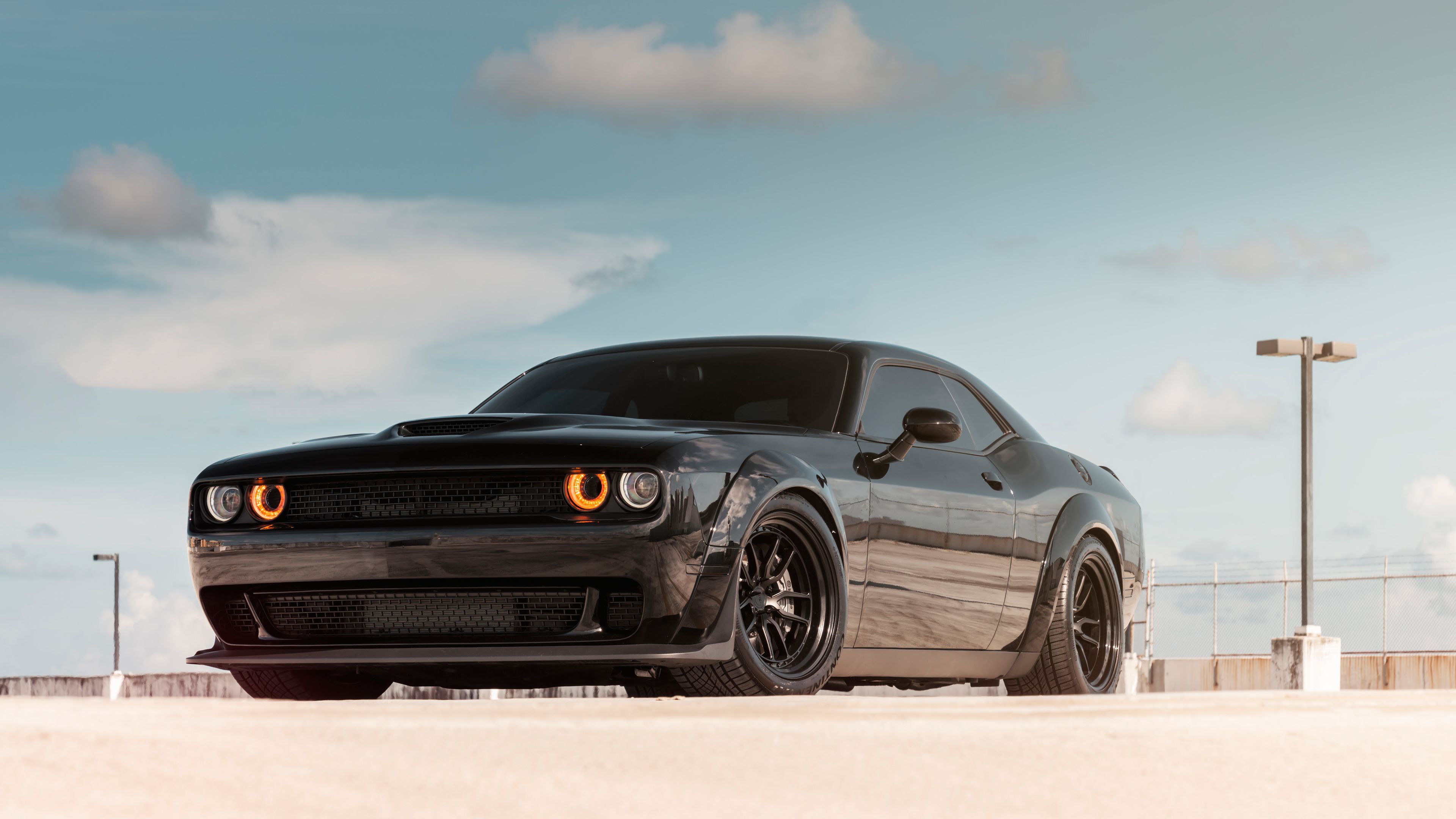 Dodge Challenger Srt 4k Front HD Wallpaper