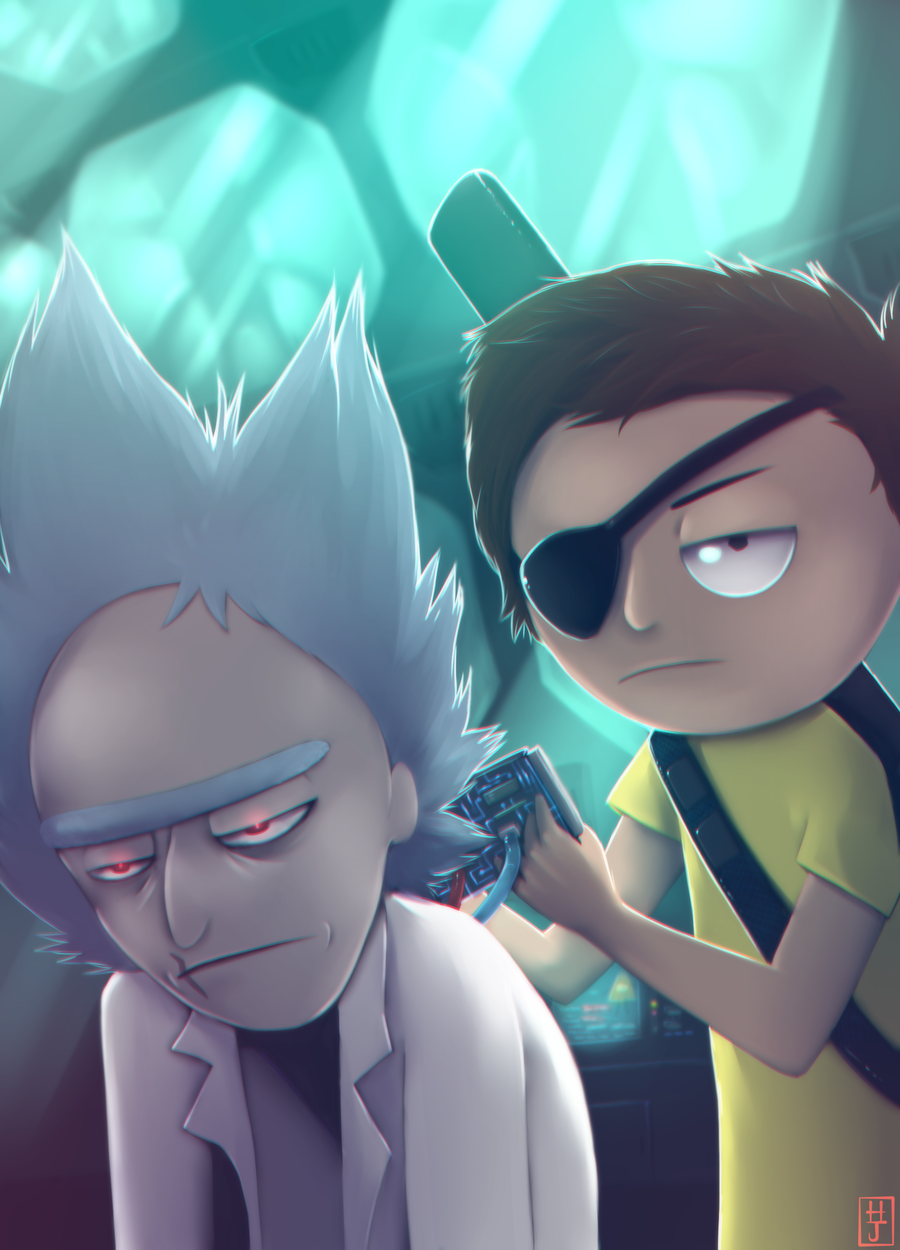 Evil Rick And Morty By Puppkin