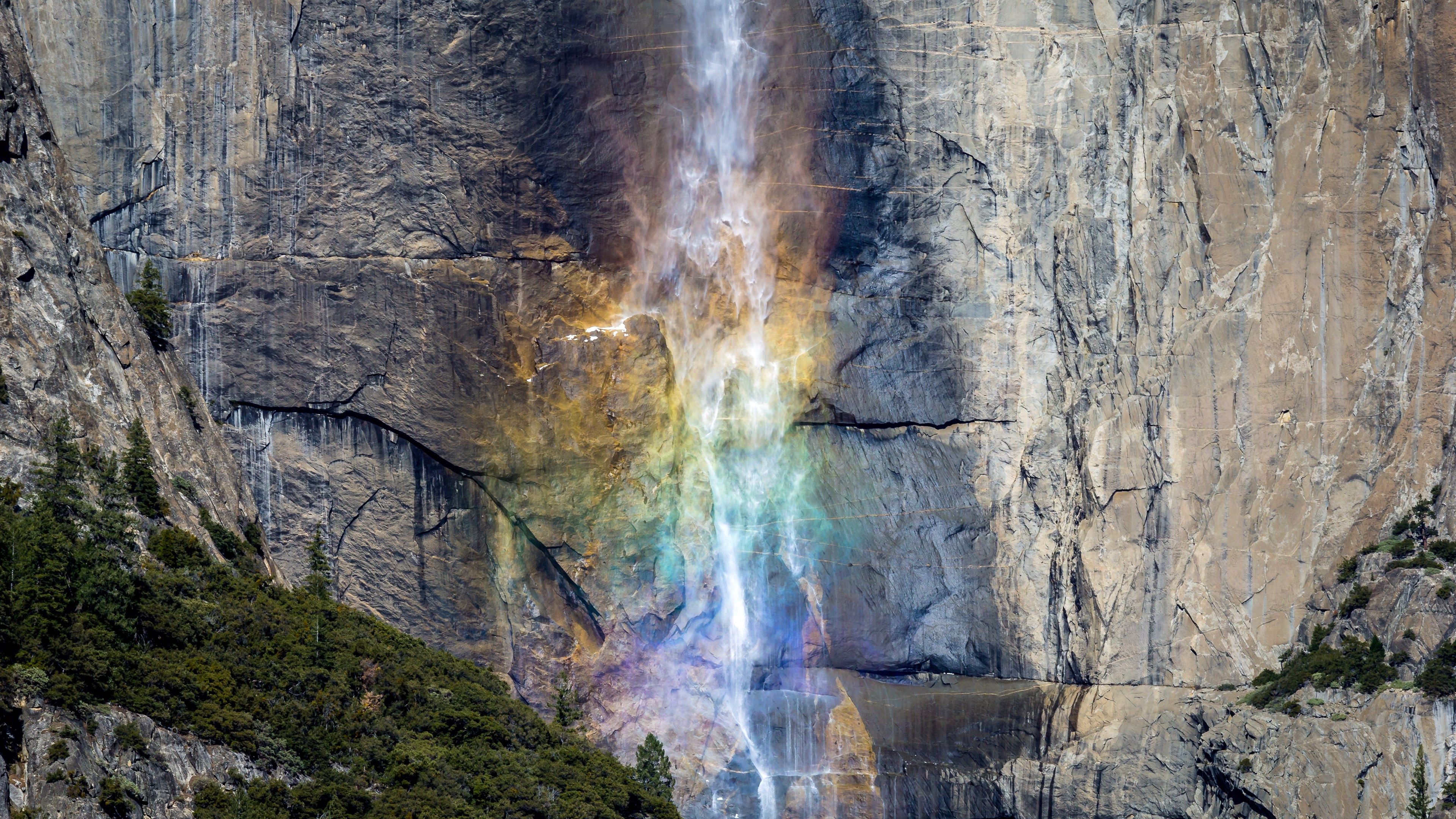 Beautiful Waterfall Scream Ultra HD 4k Wallpaper Colorful