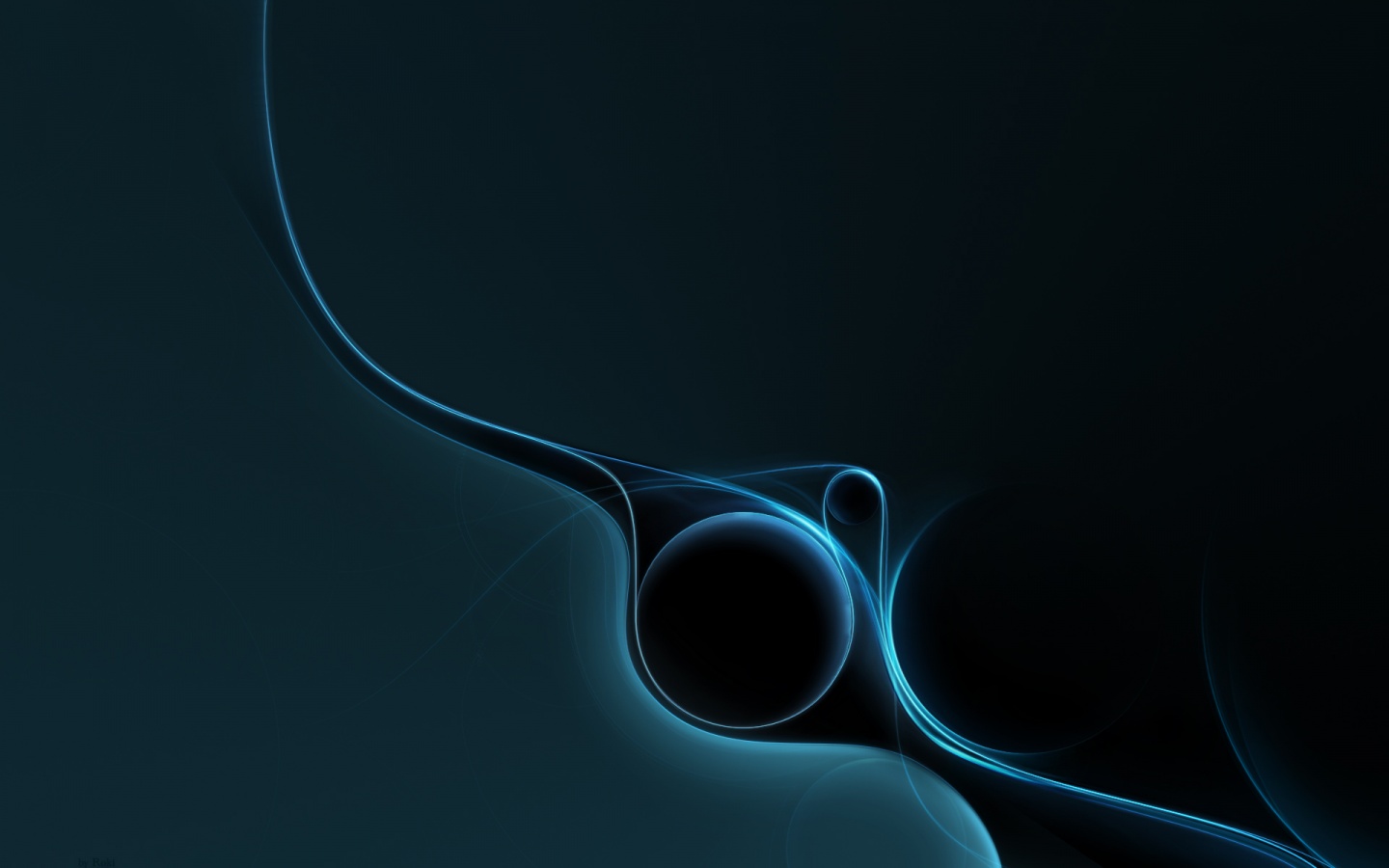 Windows Background Abstract Blue Curves Wallpaper X