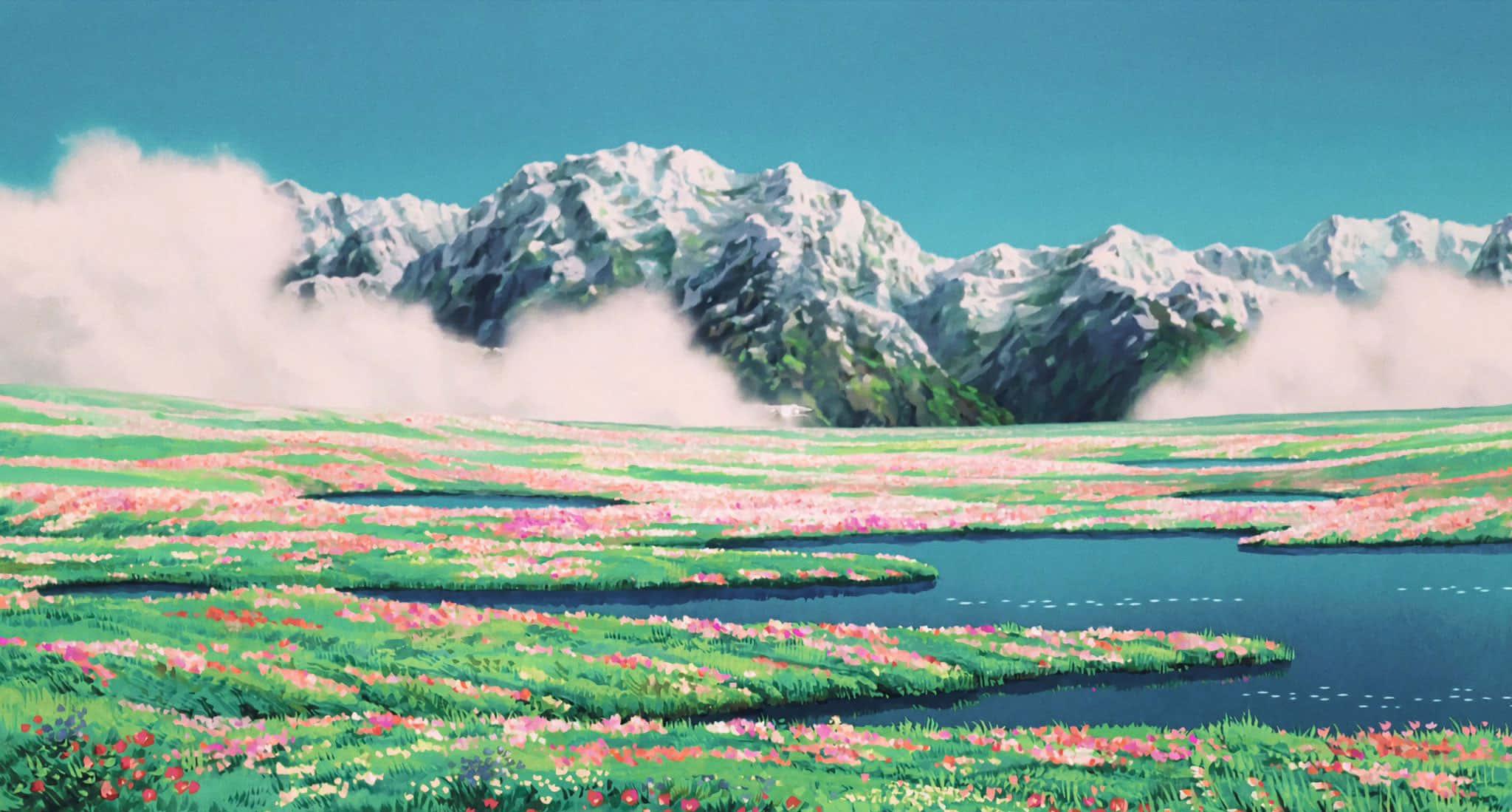 Enchanting Studio Ghibli Landscape Wallpaper