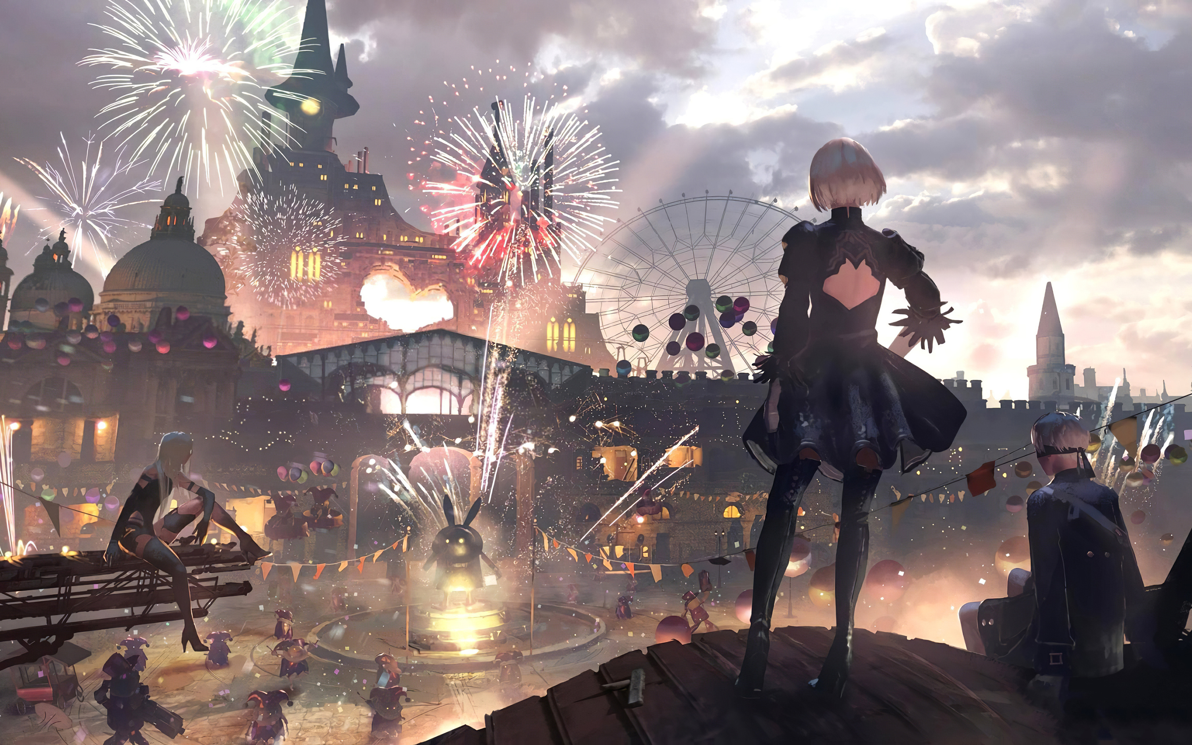 Nier Automata Festival 4k HD Wallpaper Image Photos And Picture