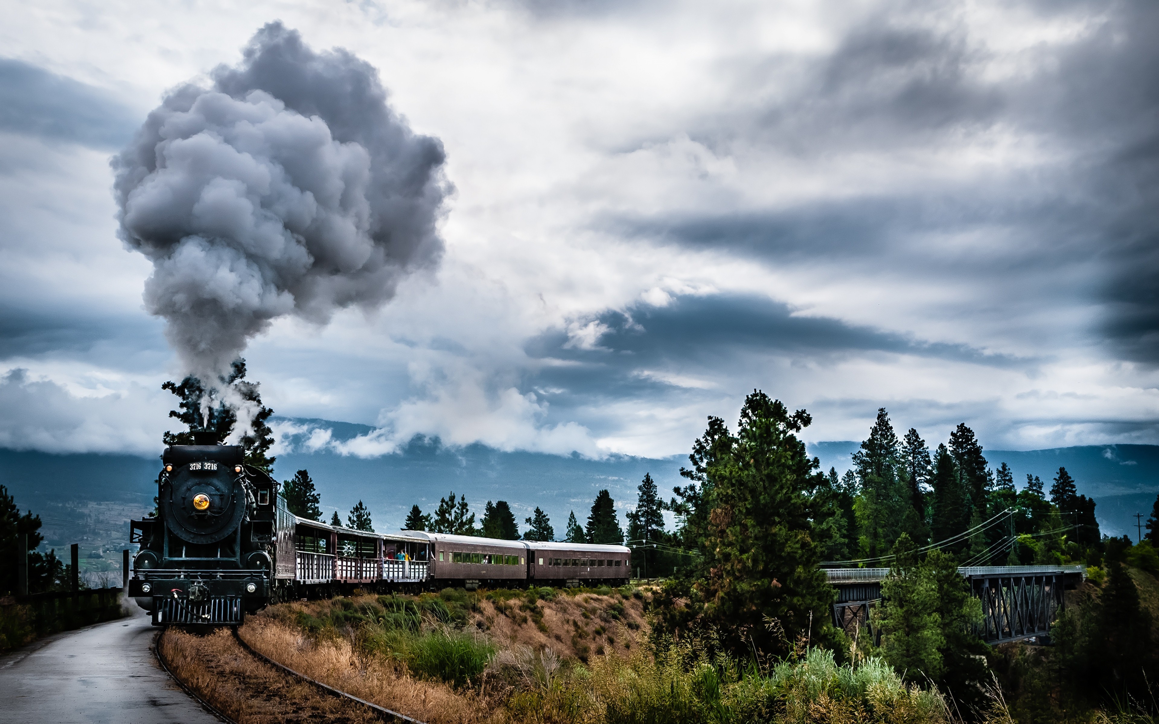 Retro Steam Train In Canada Wallpaper HD New