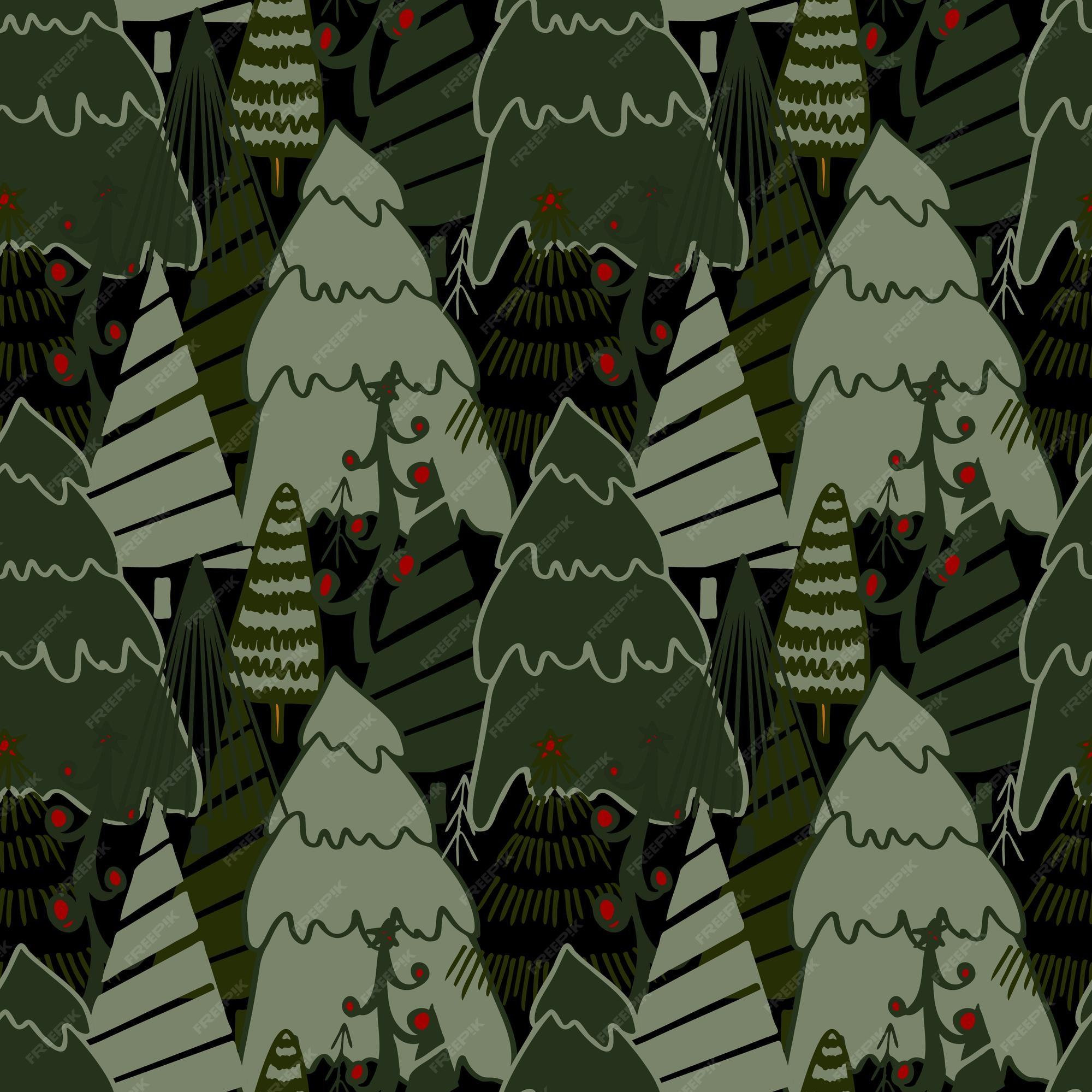 Premium Vector Christmas Background Seamless Pattern Of