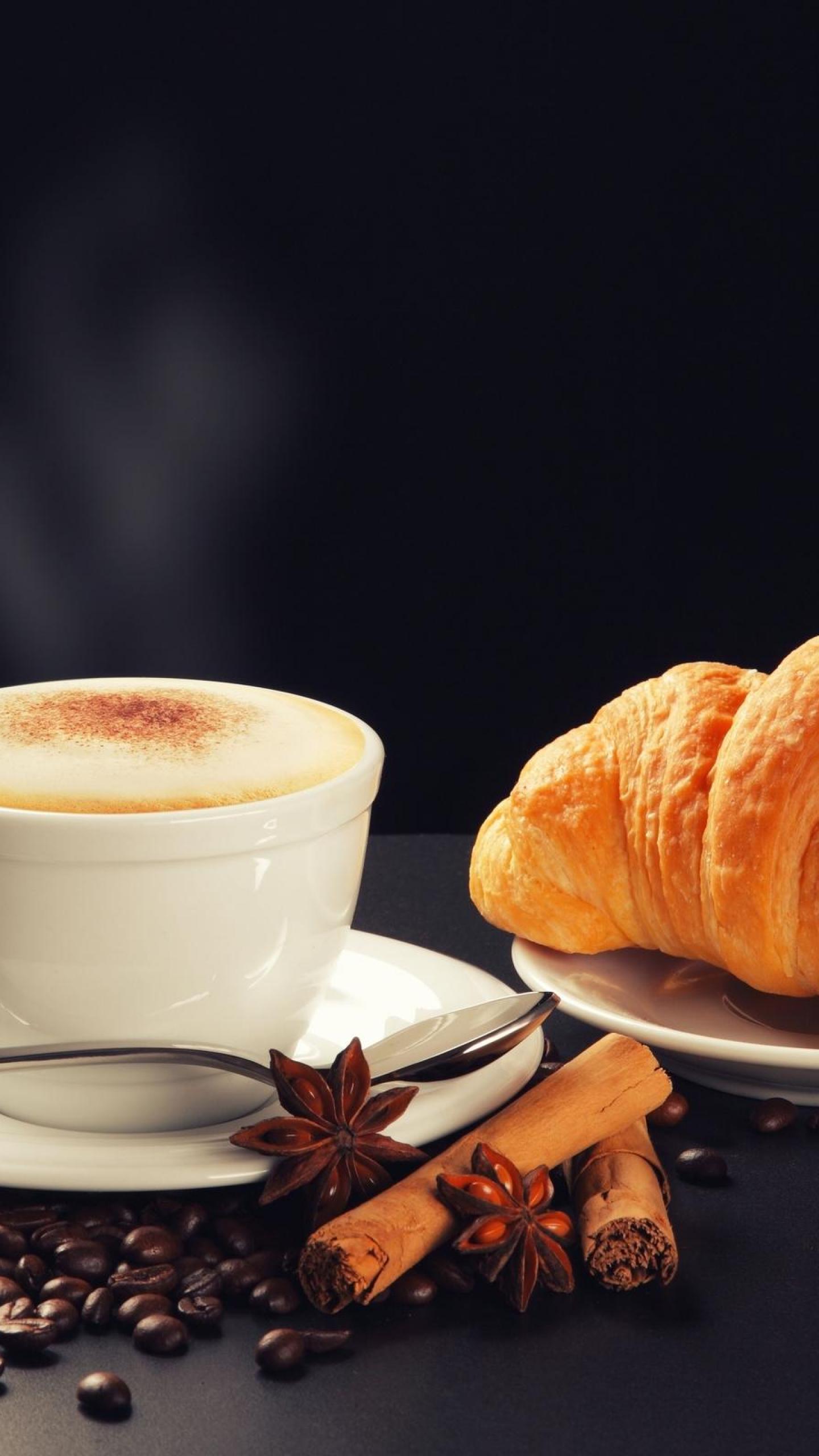 Photography Bean Croissant Cappuccino HD Wallpaper