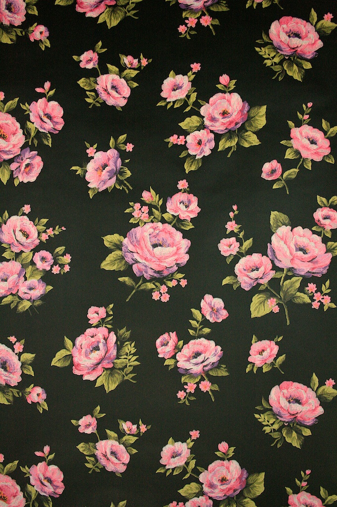 Vintage Floral Wallpaper Roses From The 1960s