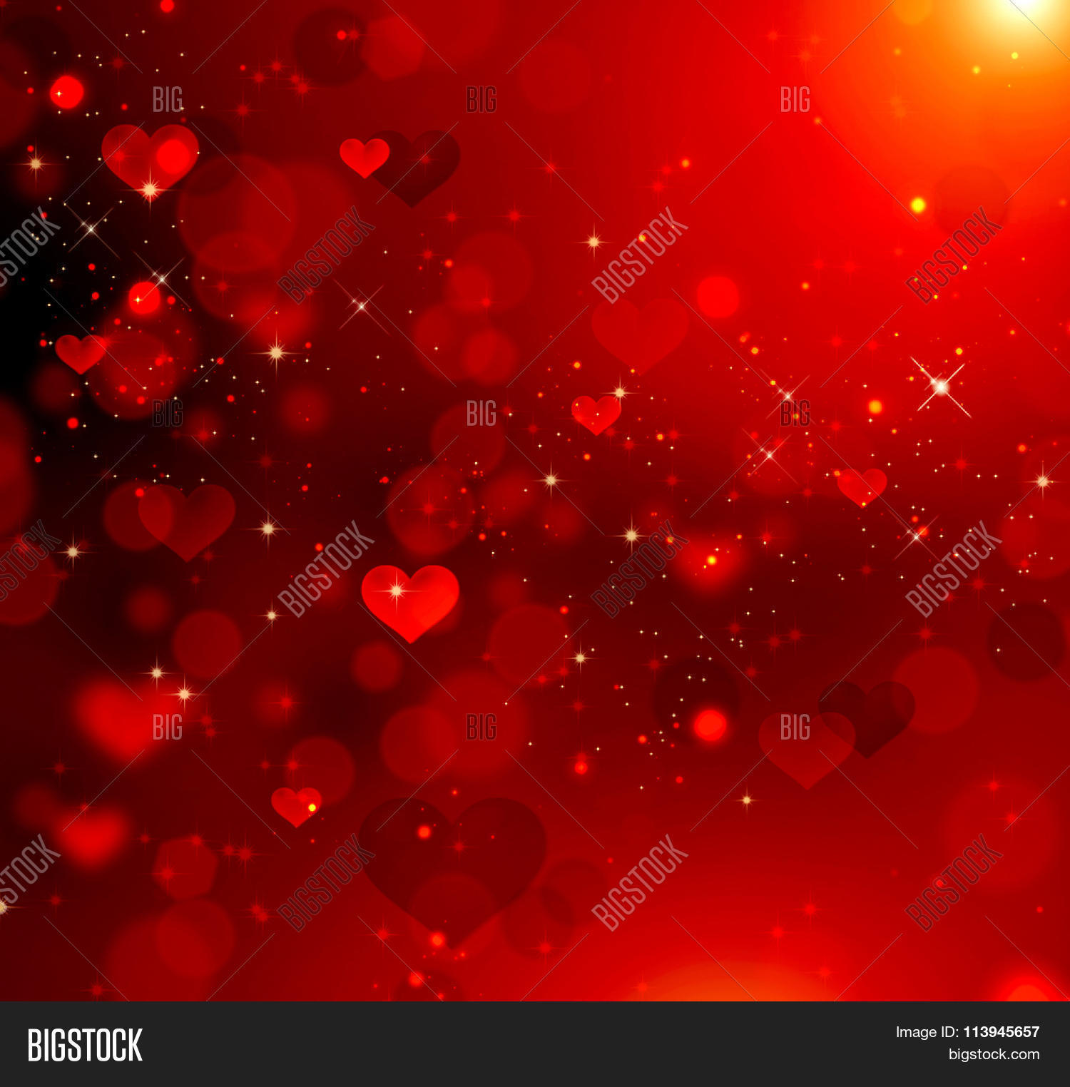 Valentine Hearts Abstract Red Background St S Day