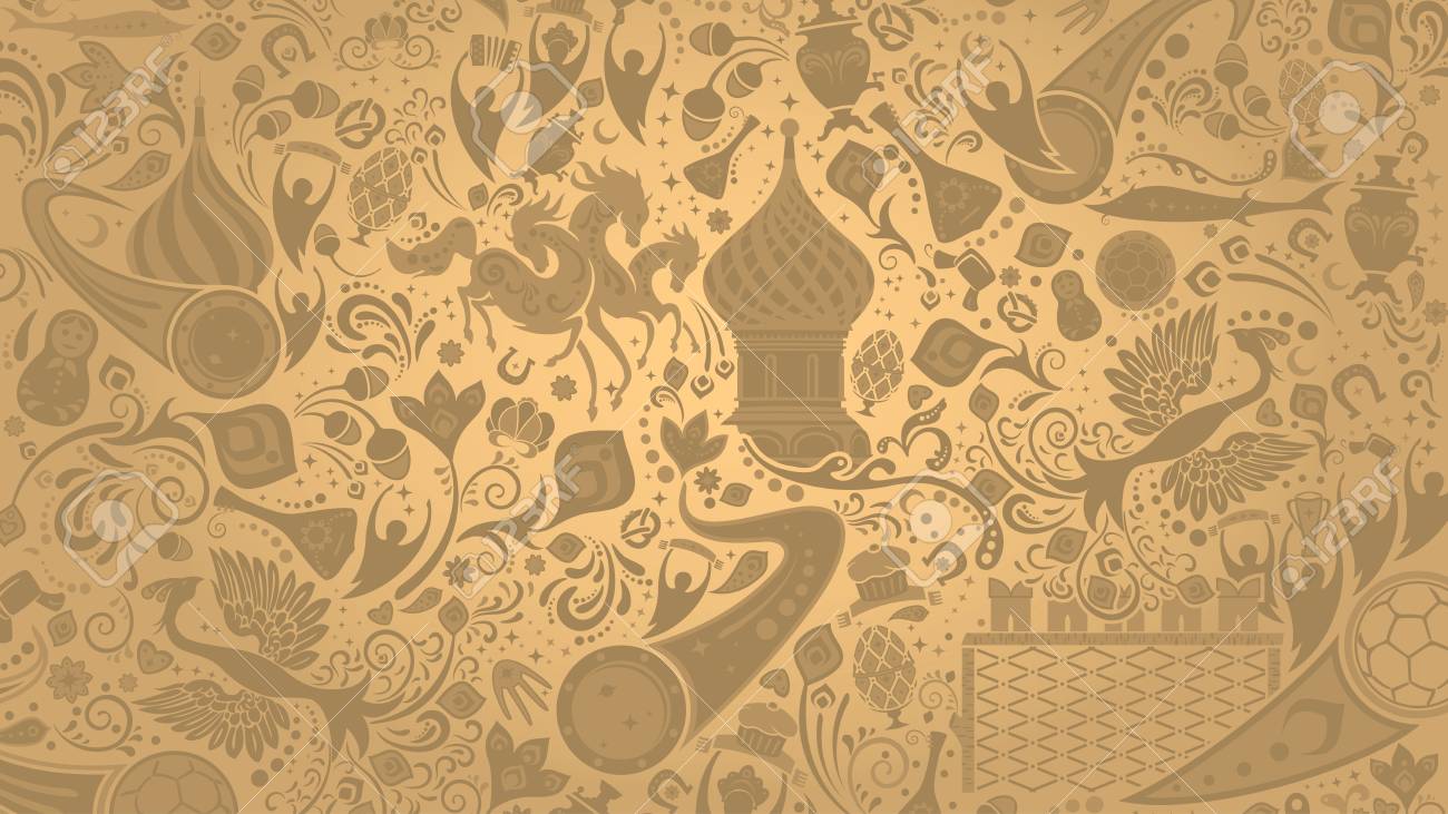Russian Gold Wallpaper World Of Russia Pattern With Modern And