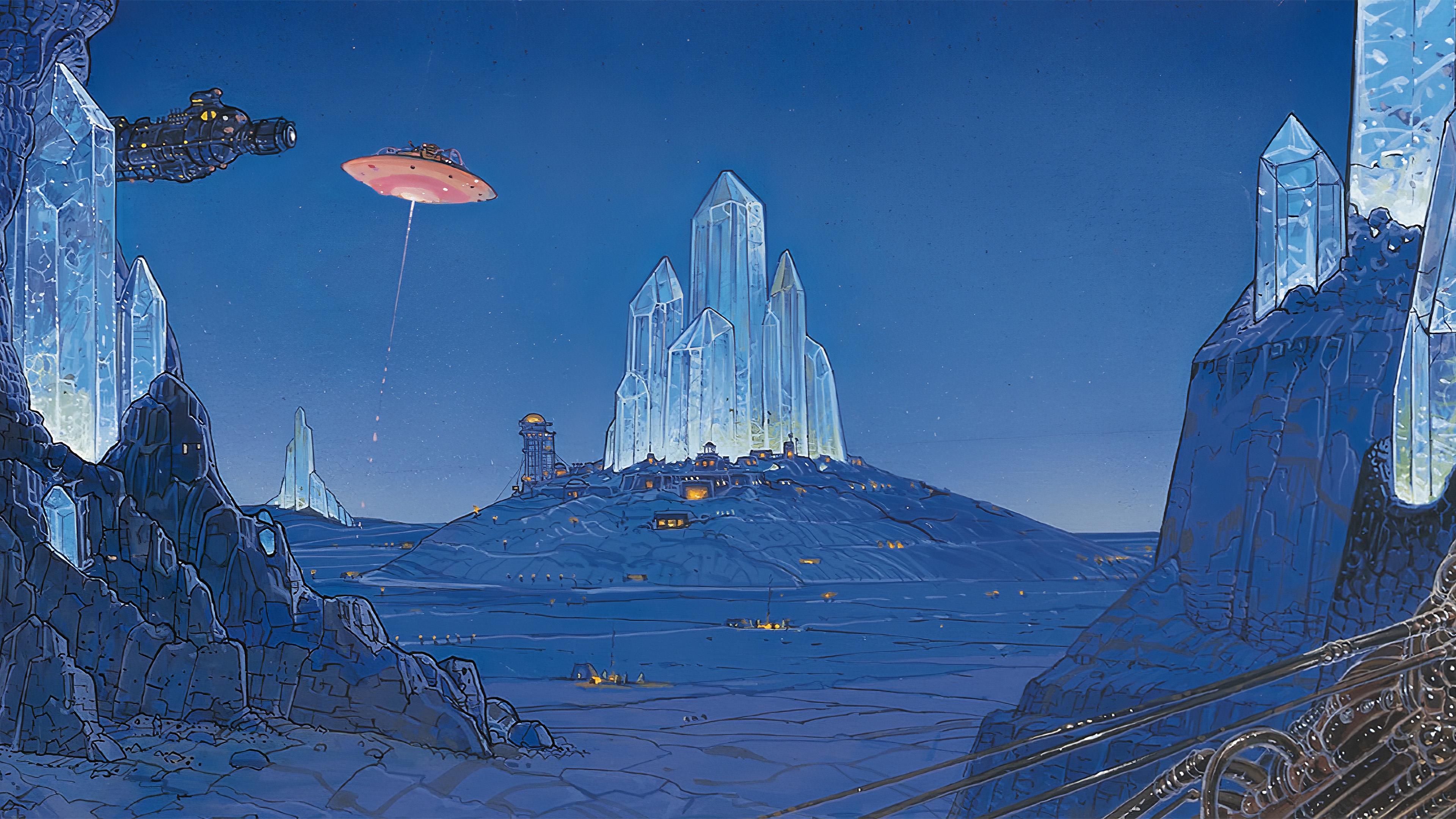 Crystal Shards By Moebius Wallpaper