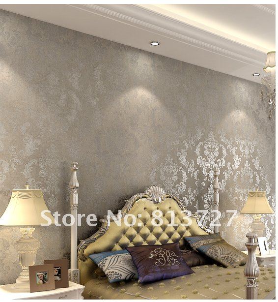 Silver Bedroom Wallpaper Hot Selling The Lendo European
