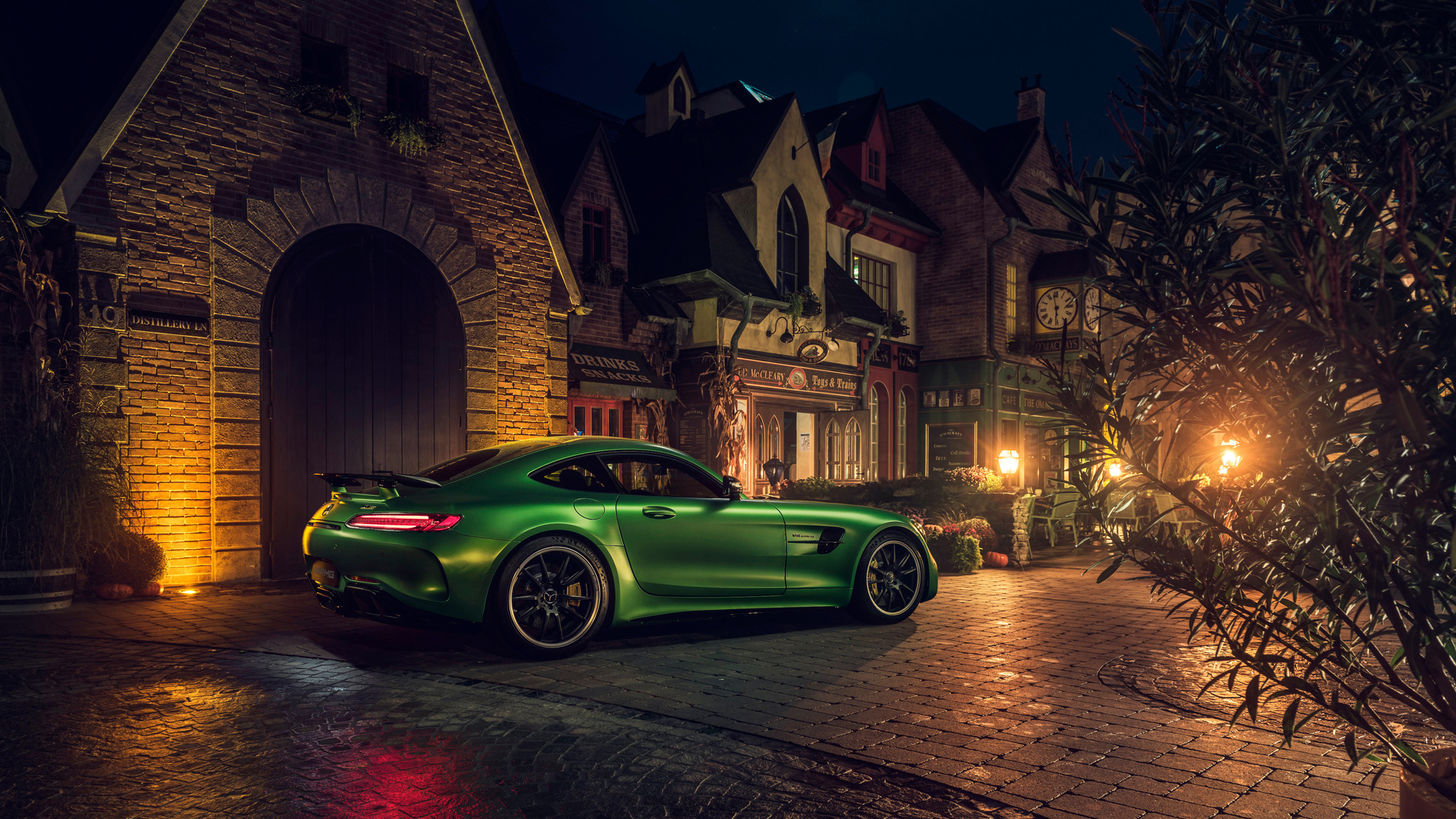Green Mercedes Amg Gt R Rear 4k Laptop Full HD 1080p Wallpaper