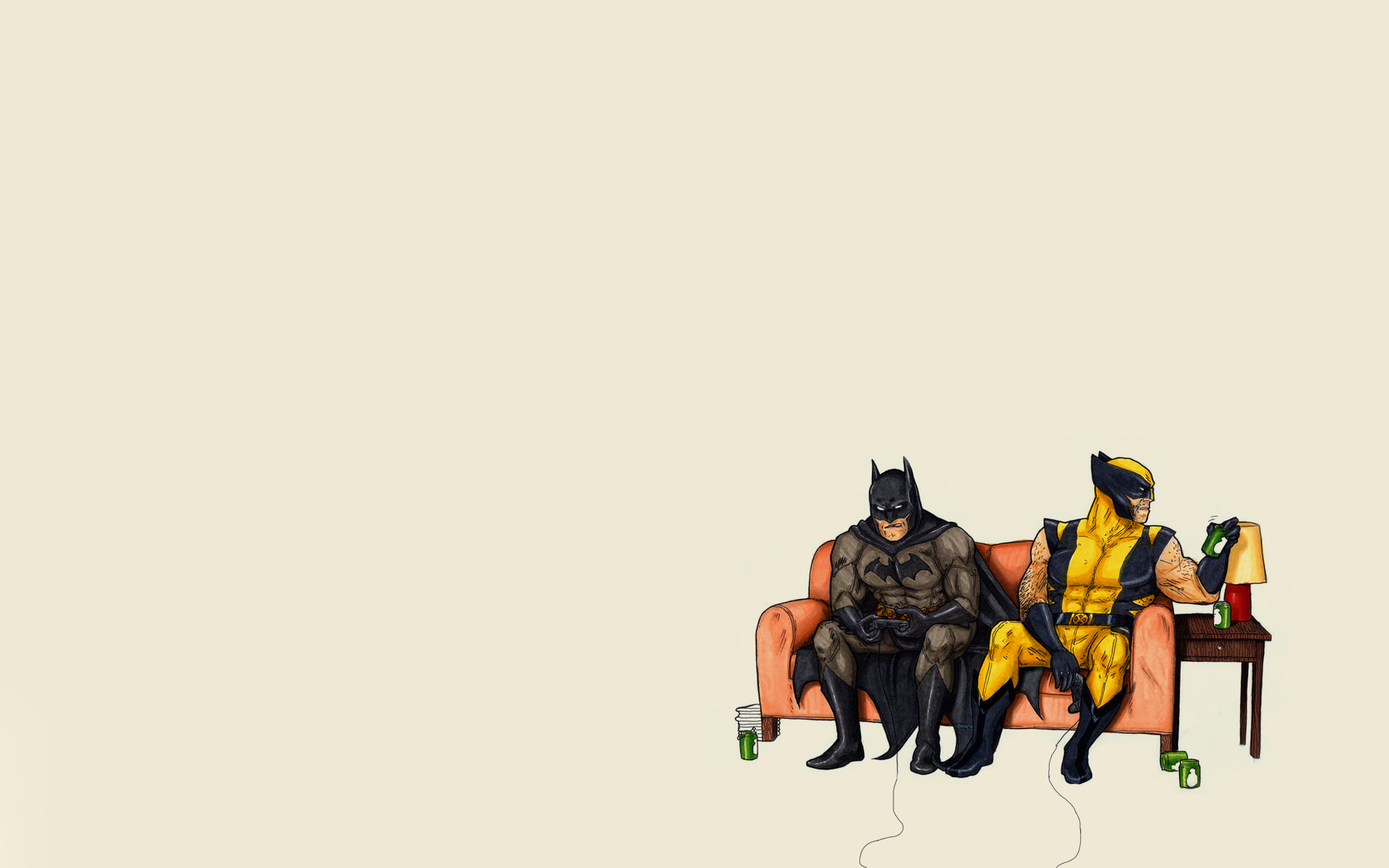 Batman Minimalism Ics Wolverine A Sofa