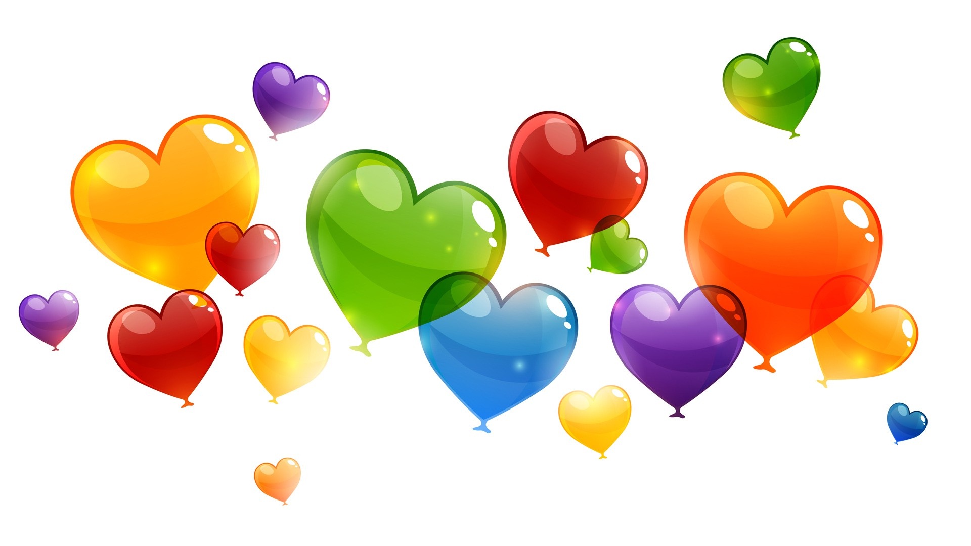 Love Colorful Hearts HD Wallpaper Rocks
