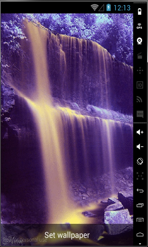 Purple Waterfall Live Wallpaper For Android