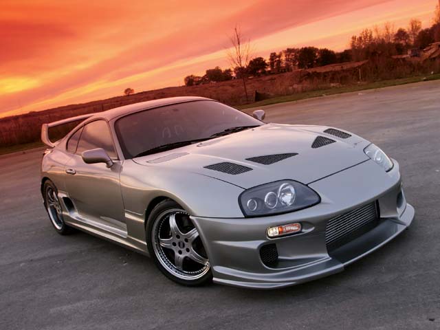Toyota Animated Supra Wallpaper Image Photo Red Blue