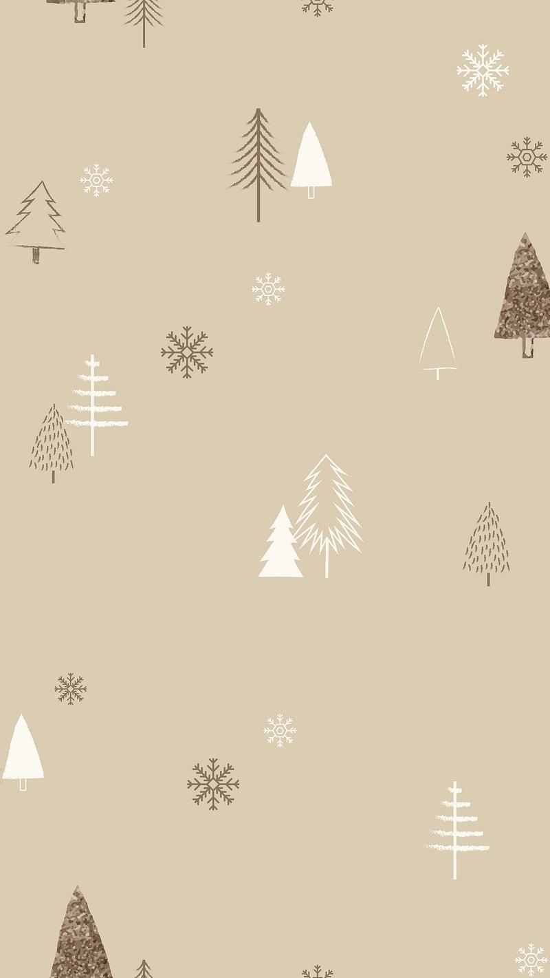 Winter iPhone Wallpaper Christmas Snowflake Premium Photo