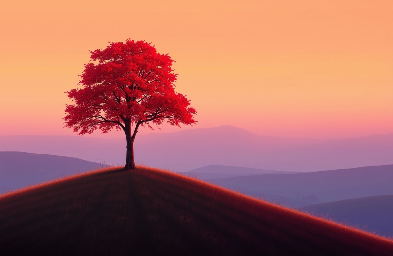 Red Tree Wallpaper