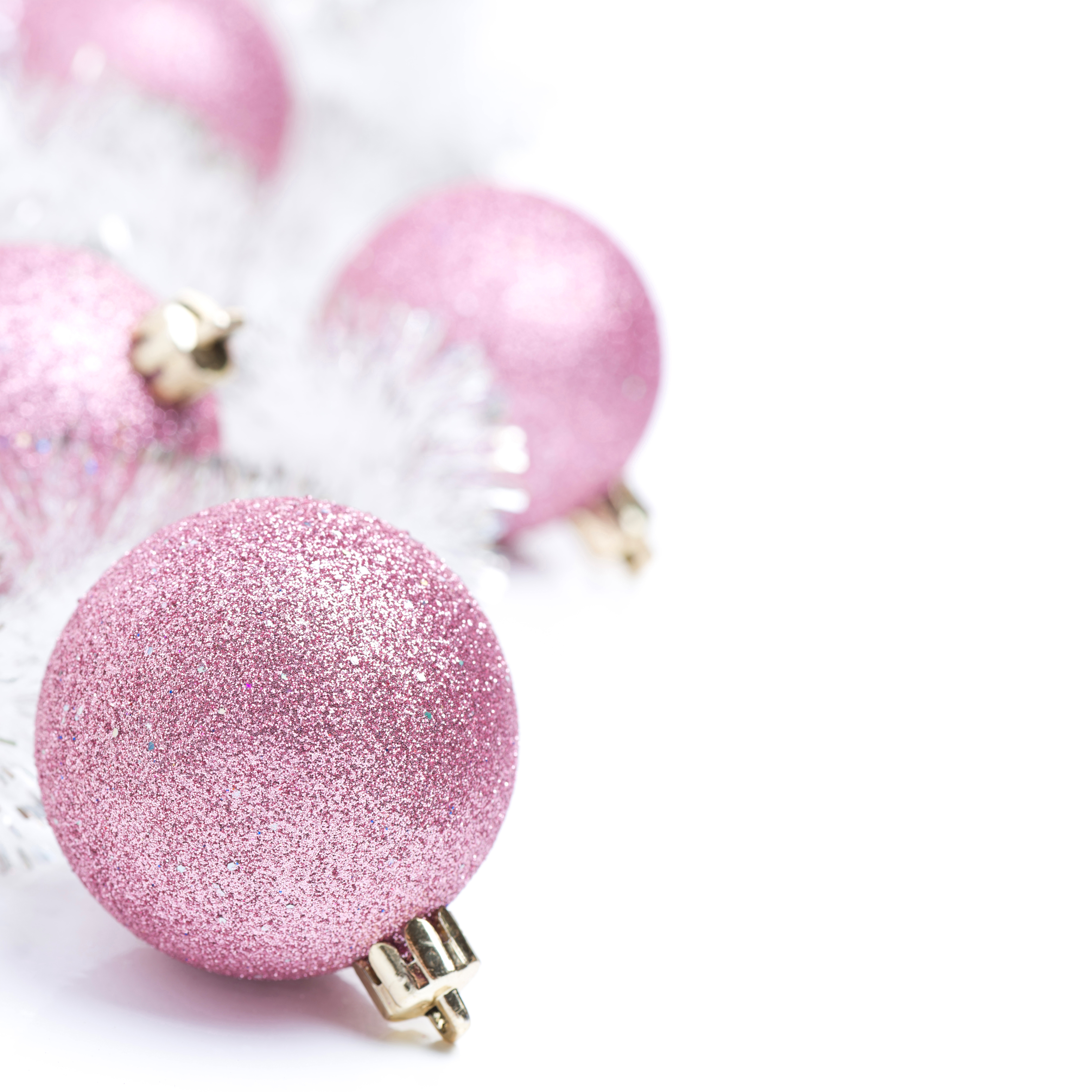 Christmas Background With Pink Balls Gallery