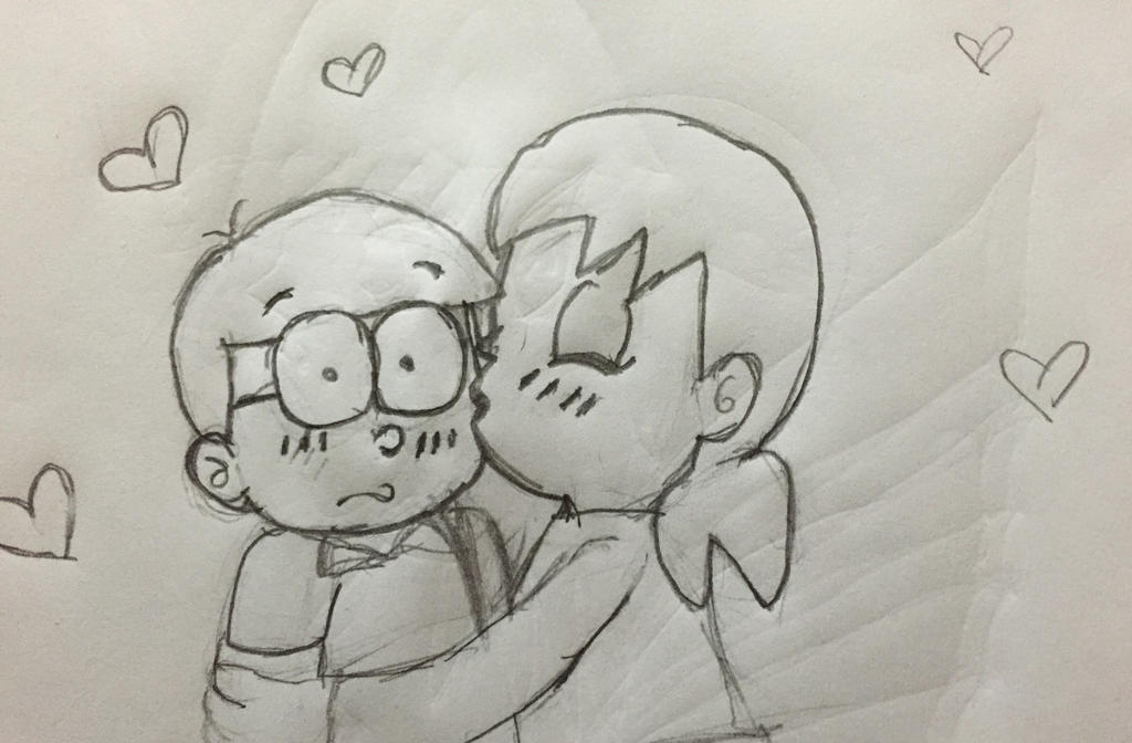 Nobita And Shizuka Kiss By Shizuka2000 D9f8pwt Full Wallpaper