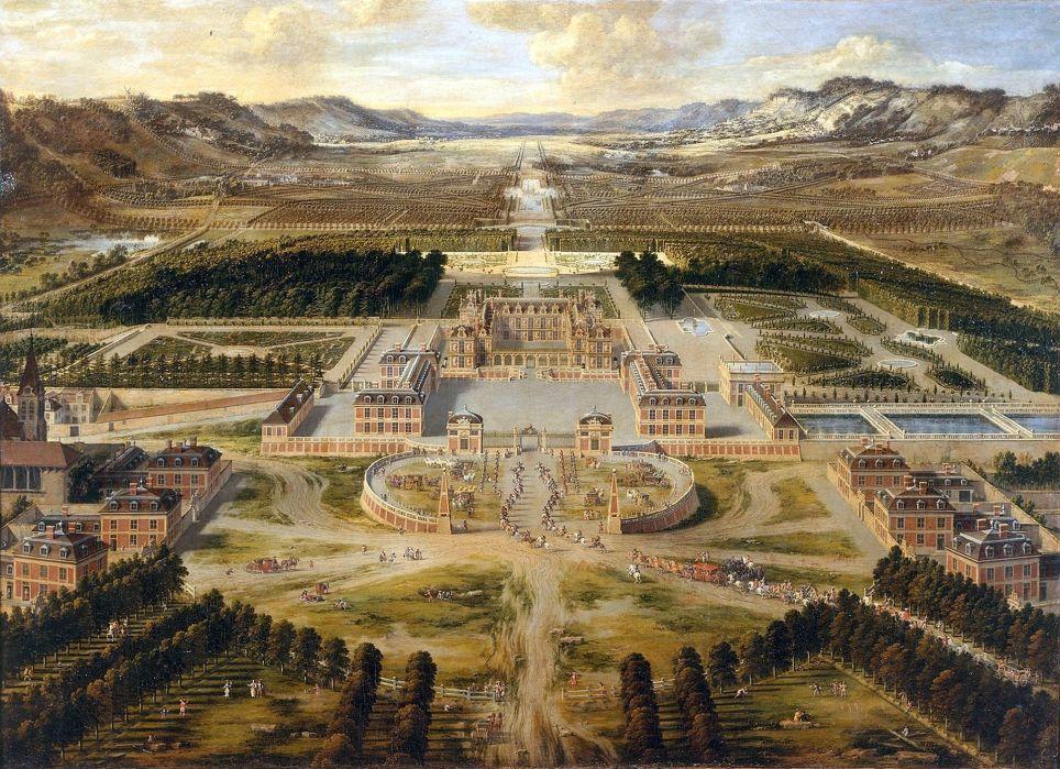 Chateau De Versailles Palace France French Building Painting
