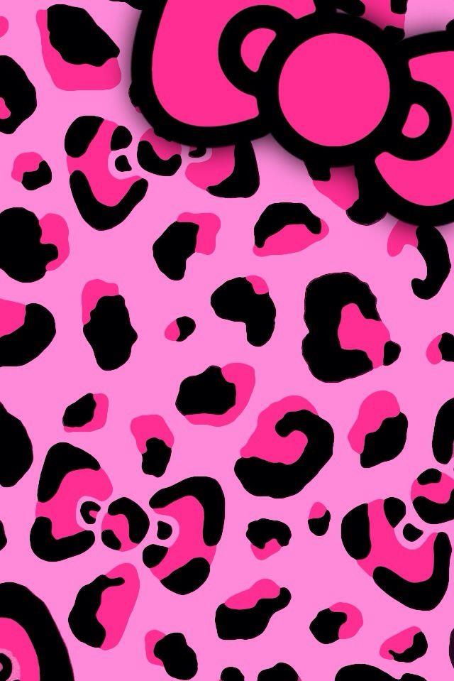 Throwback Mani Neon Hello Kitty Leopard iPhone