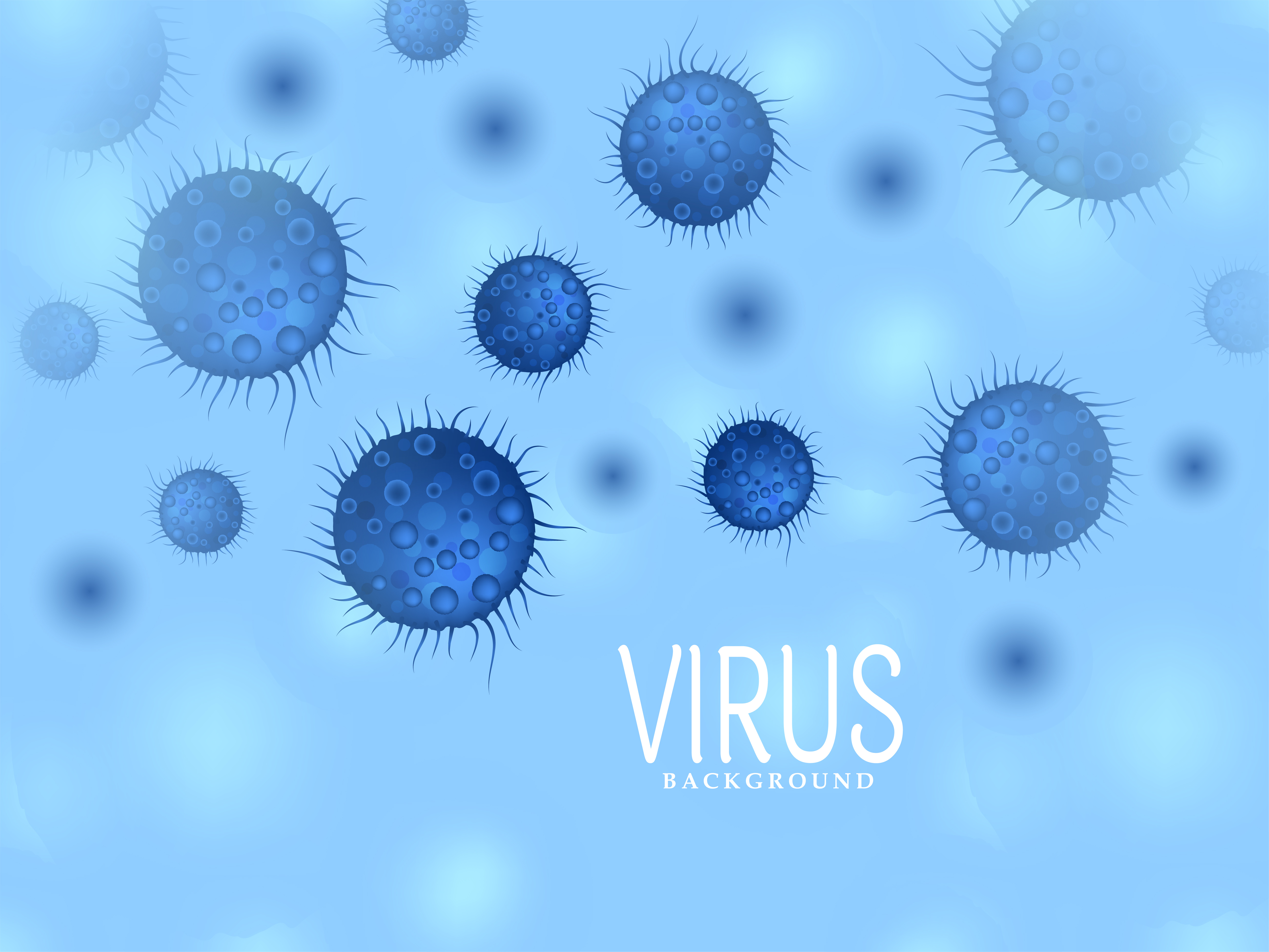 Microscopic Virus Infection Spreading Background