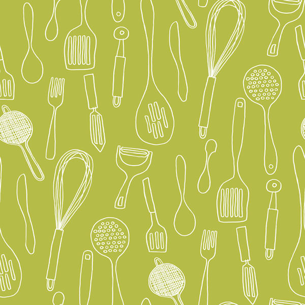 Green Kitchen Contours Wallpaper Wall Sticker Outlet