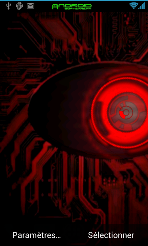 Black Droid Eye Live Wallpaper